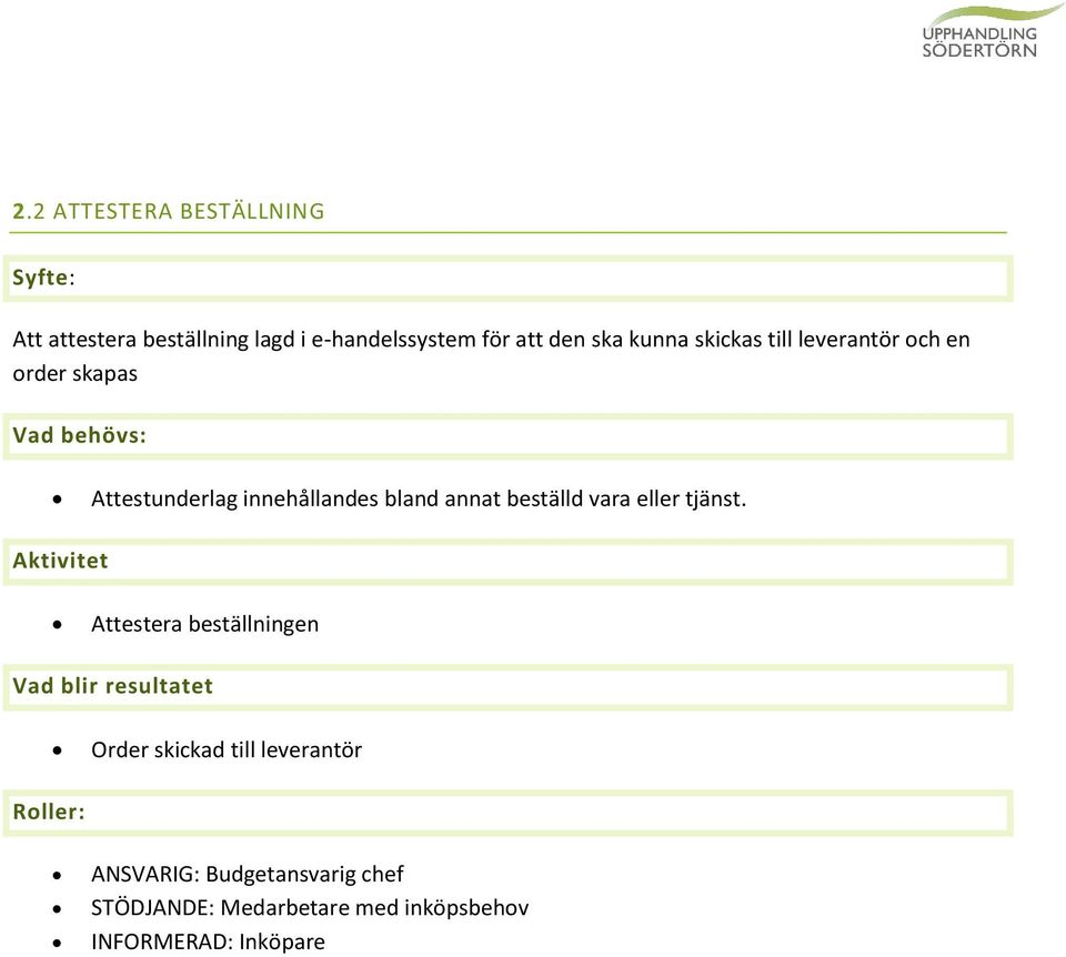 beställd vara eller tjänst.