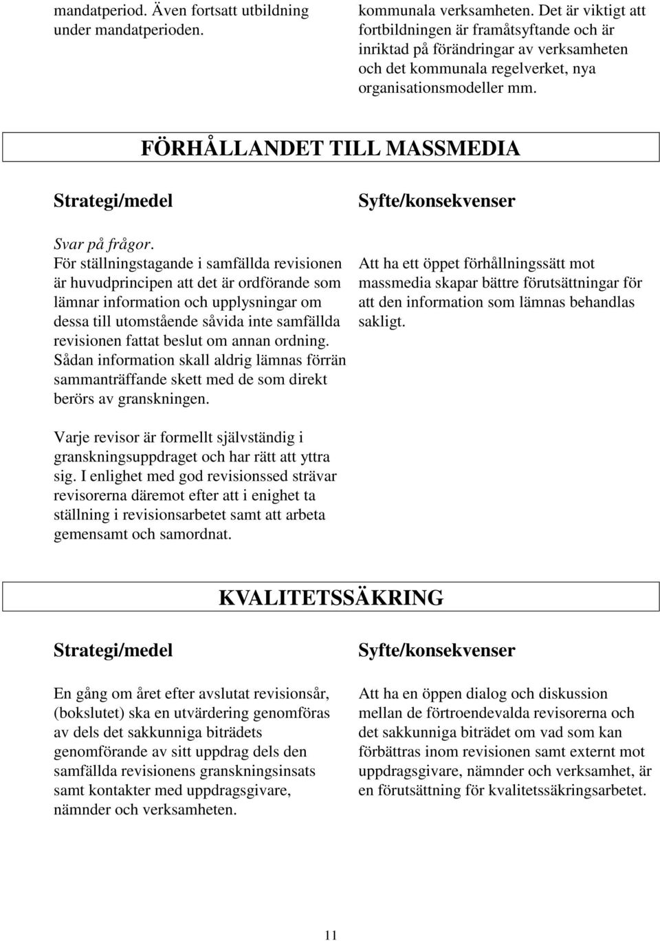 FÖRHÅLLANDET TILL MASSMEDIA Svar på frågor.