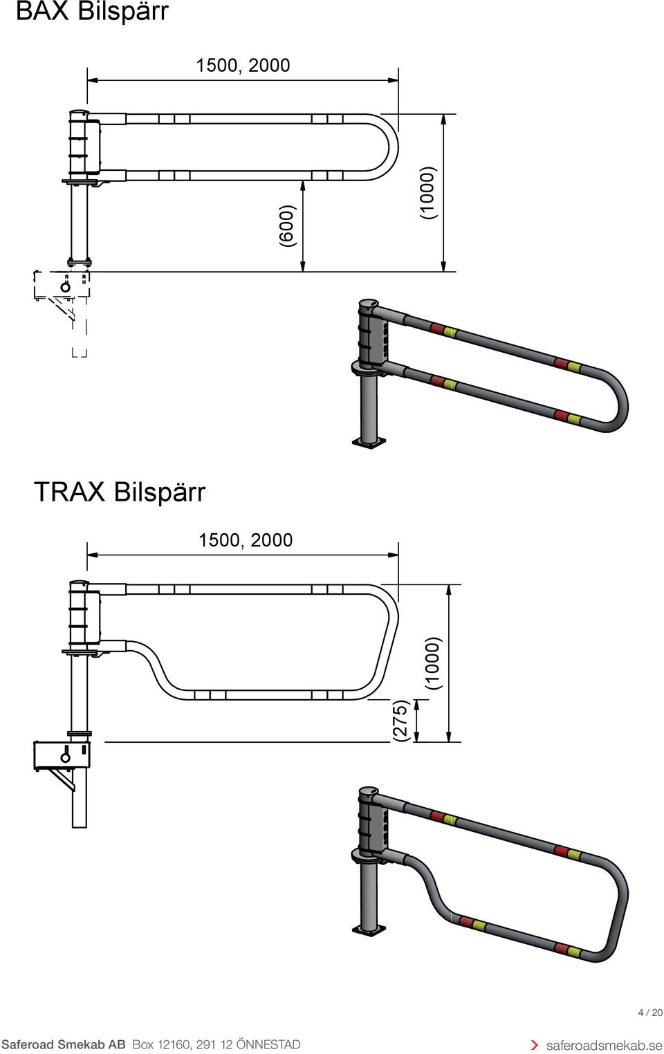 TRAX Bilspärr 1500,