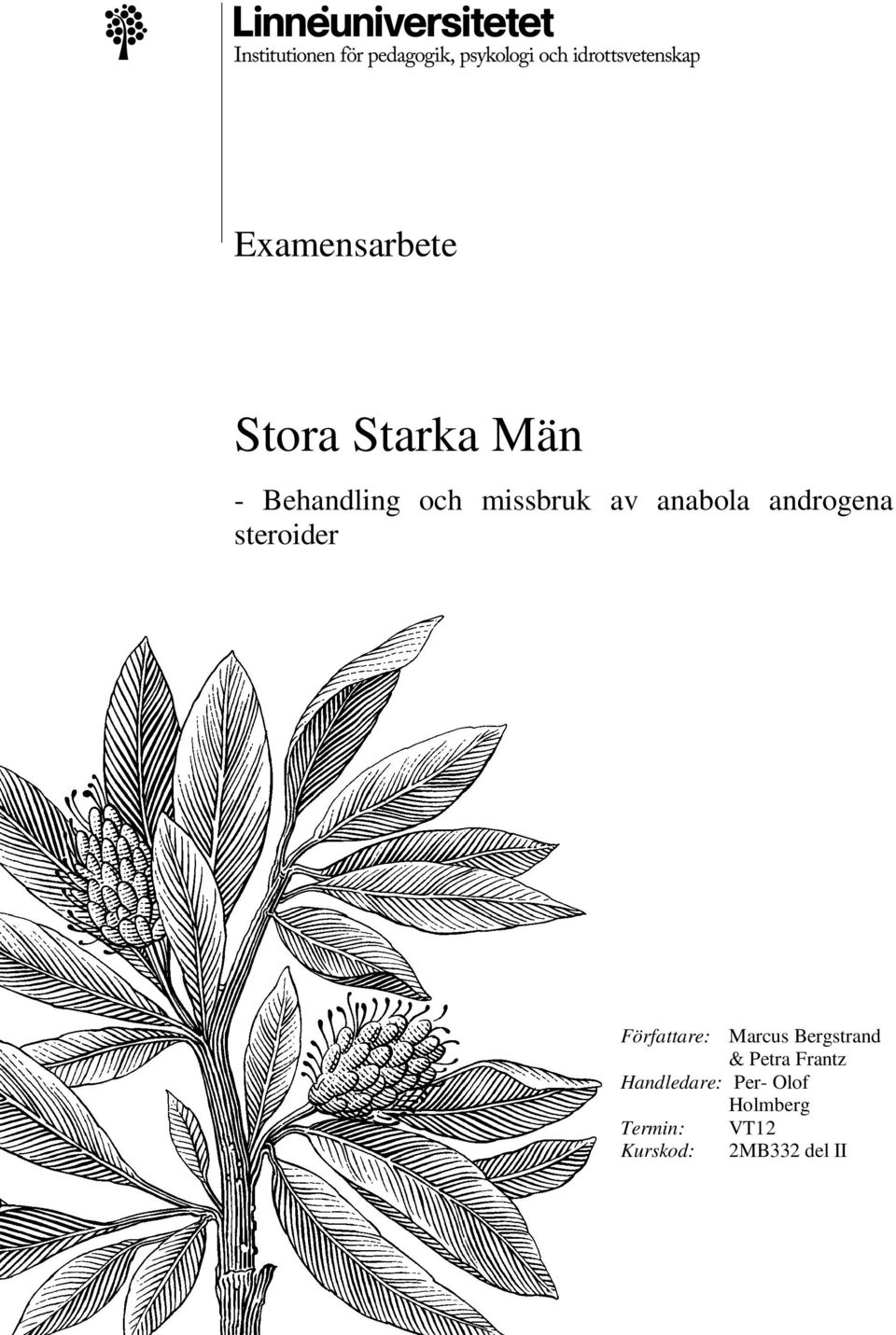 Författare: Marcus Bergstrand & Petra Frantz