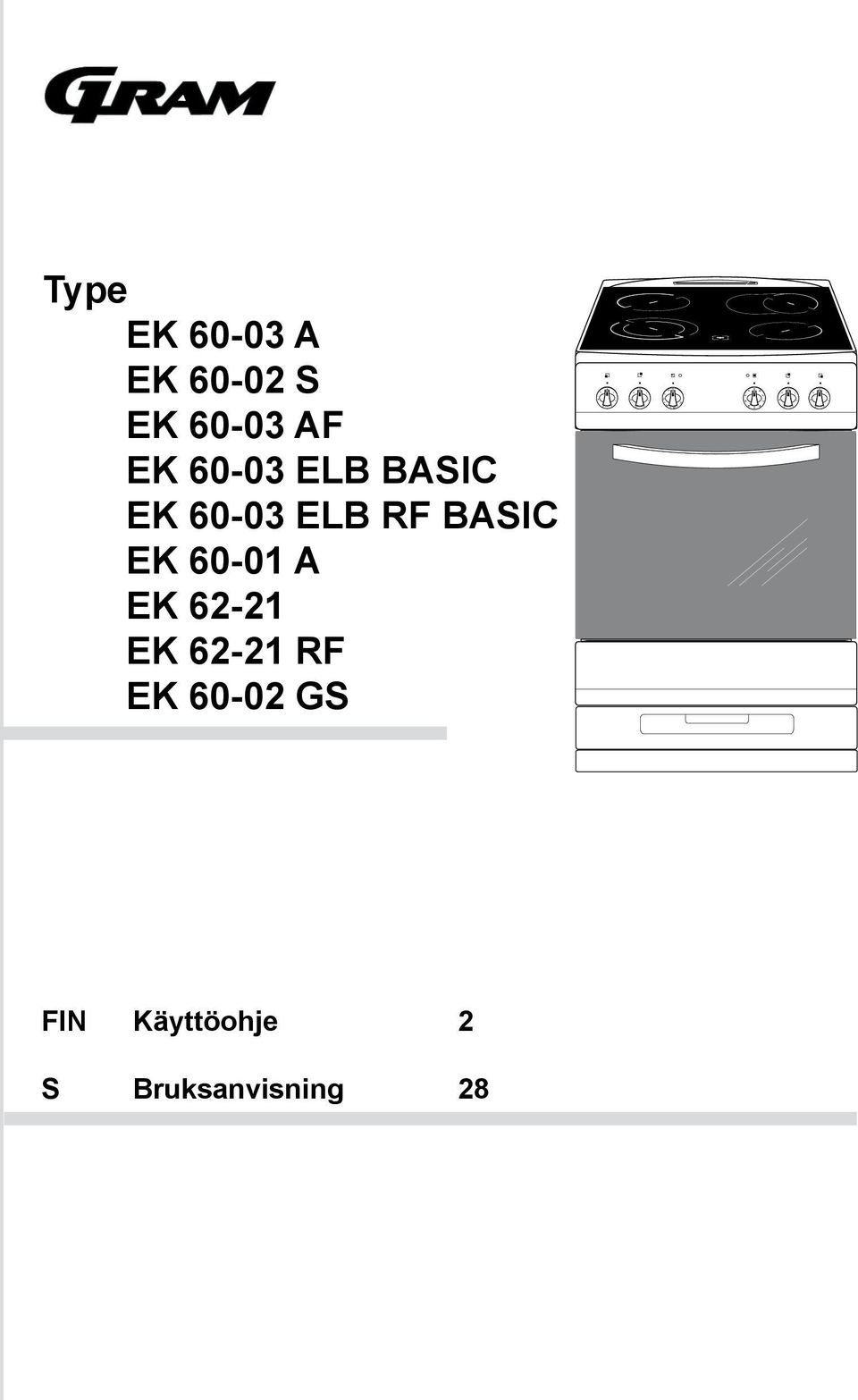 BASIC EK 60-03 ELB RF BASIC EK 60-01 A EK 62-21 EK