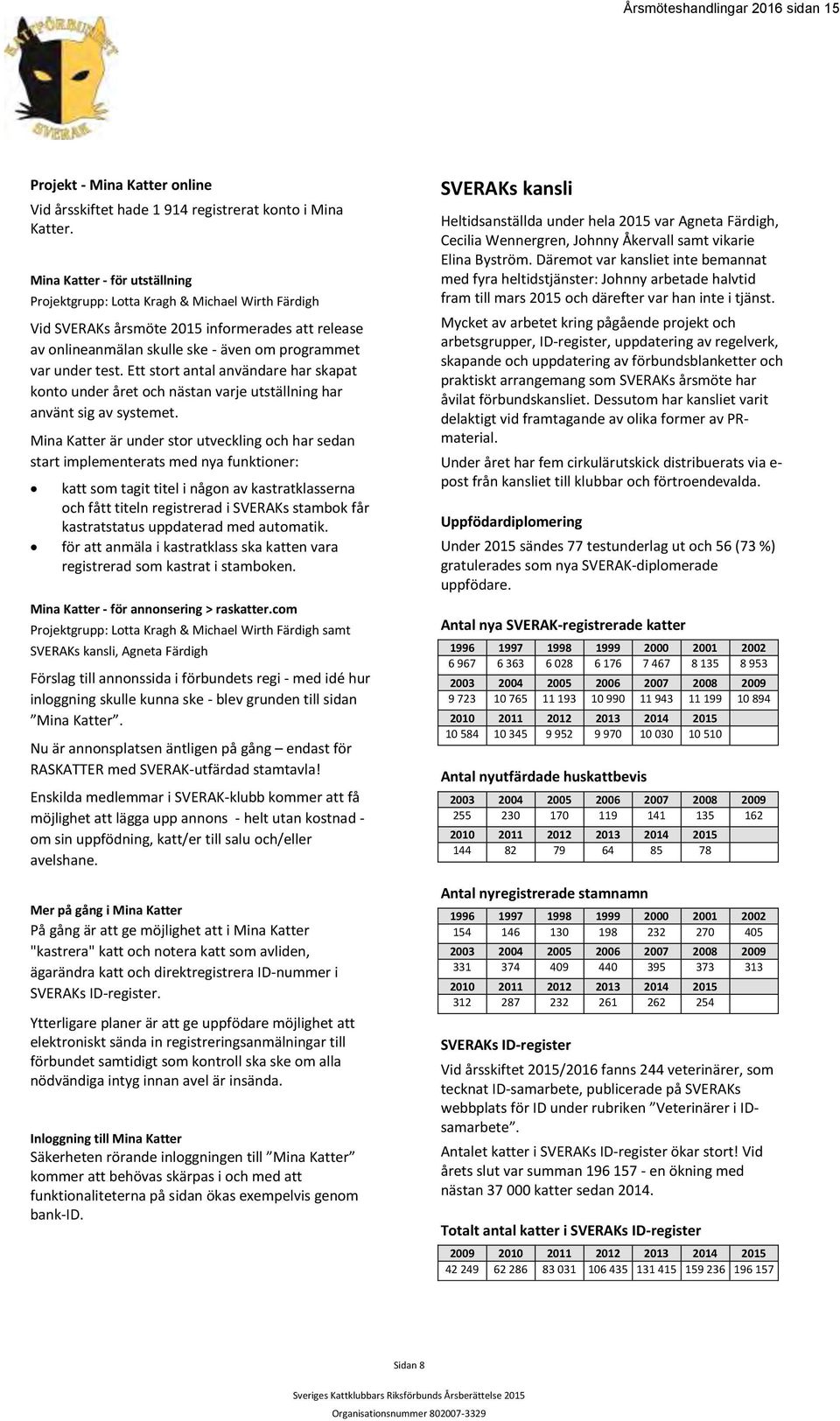 Ett stort antal användare har skapat konto under året och nästan varje utställning har använt sig av systemet.