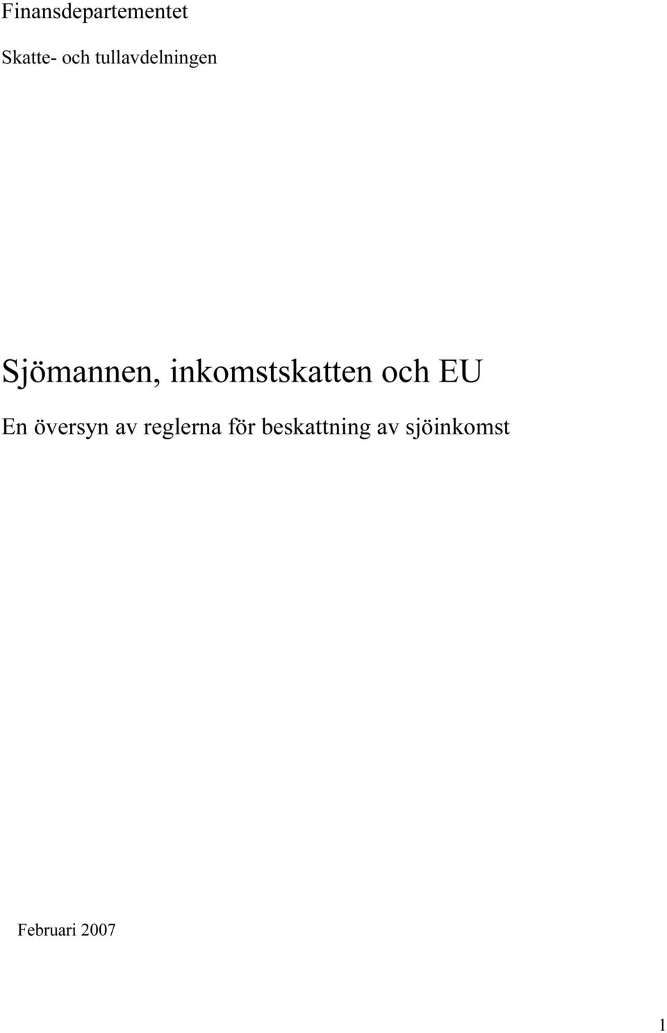 inkomstskatten och EU En översyn av