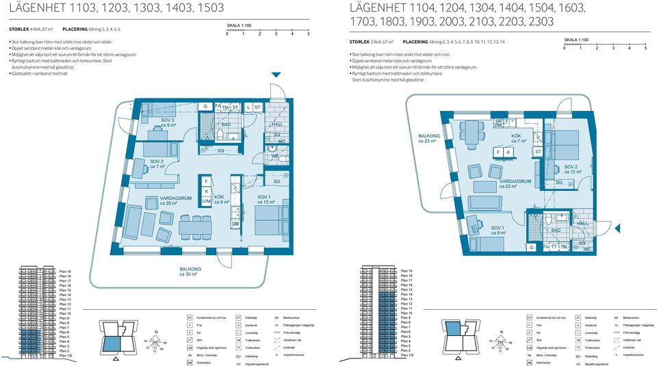 VAETORET 0 1 2 3 4 5 BAO BAO ca 23 m² Stor balkong ORE 3 Ro, 67 m² PACERI Våning 2, 3, 4, 5, 6, ca 7, 23 8, 9, m² 10, 11,, 13, 14 ÄEHET: över 1103, Högskåp hörn med 03, med utsikt 1303, ugn/micro mot