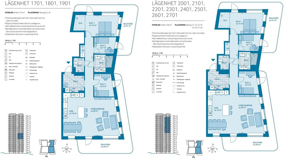 balkonger över hörn med ombinerad utsikt kyl och mot frys ORE: 4 Ro, 110 m² norr, öster och söder. ÄEHET: PA: 8, 9, 10 ORE: 1 Ro, 42 m² Inklädnad tak Stor klädkammare anslutning till stora sovrummet.