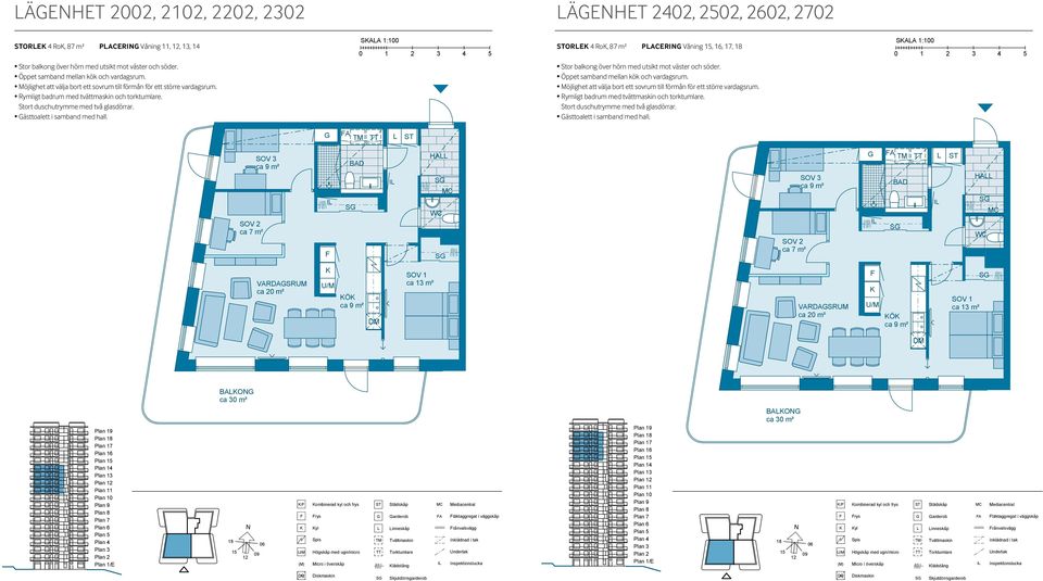 ORE: 1 Ro, 42 m² Möjlighet att välja Micro bort ett i överskåp sovrum till förmån för ett större vardagsrum. Rymligt badrum Micro med i överskåp tvättmaskin och PA: torktumlare.