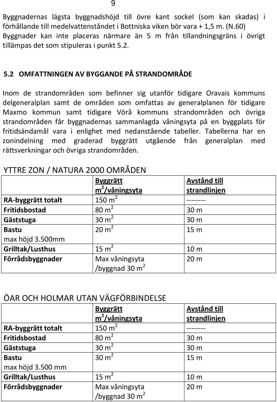 m från tillandningsgräns i övrigt tillämpas det som stipuleras i punkt 5.