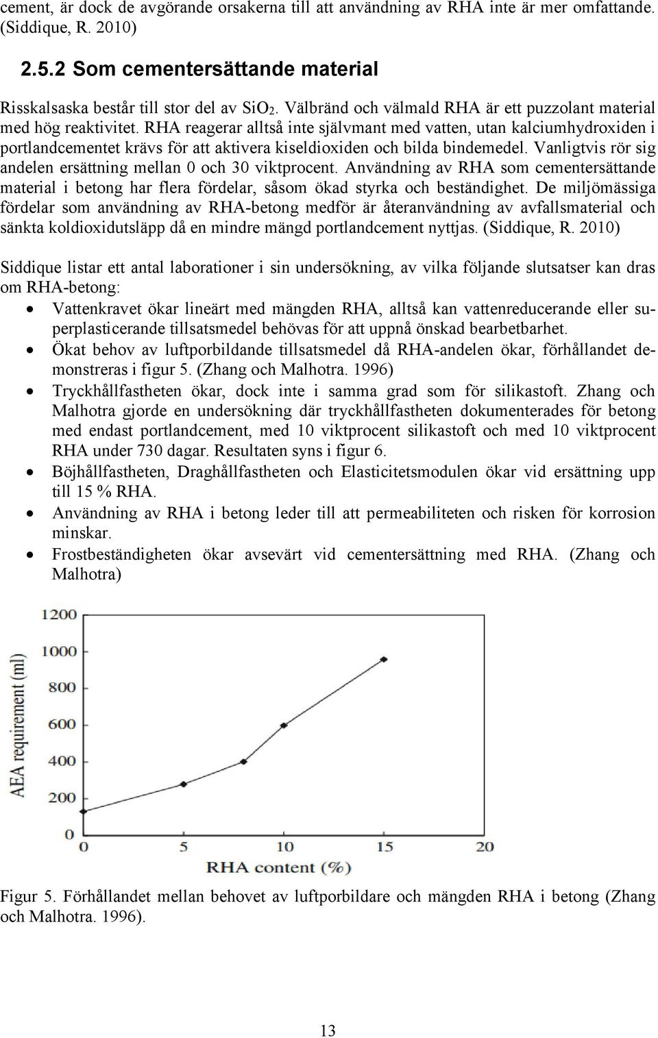 RHA reagerar alltså inte självmant med vatten, utan kalciumhydroxiden i portlandcementet krävs för att aktivera kiseldioxiden och bilda bindemedel.