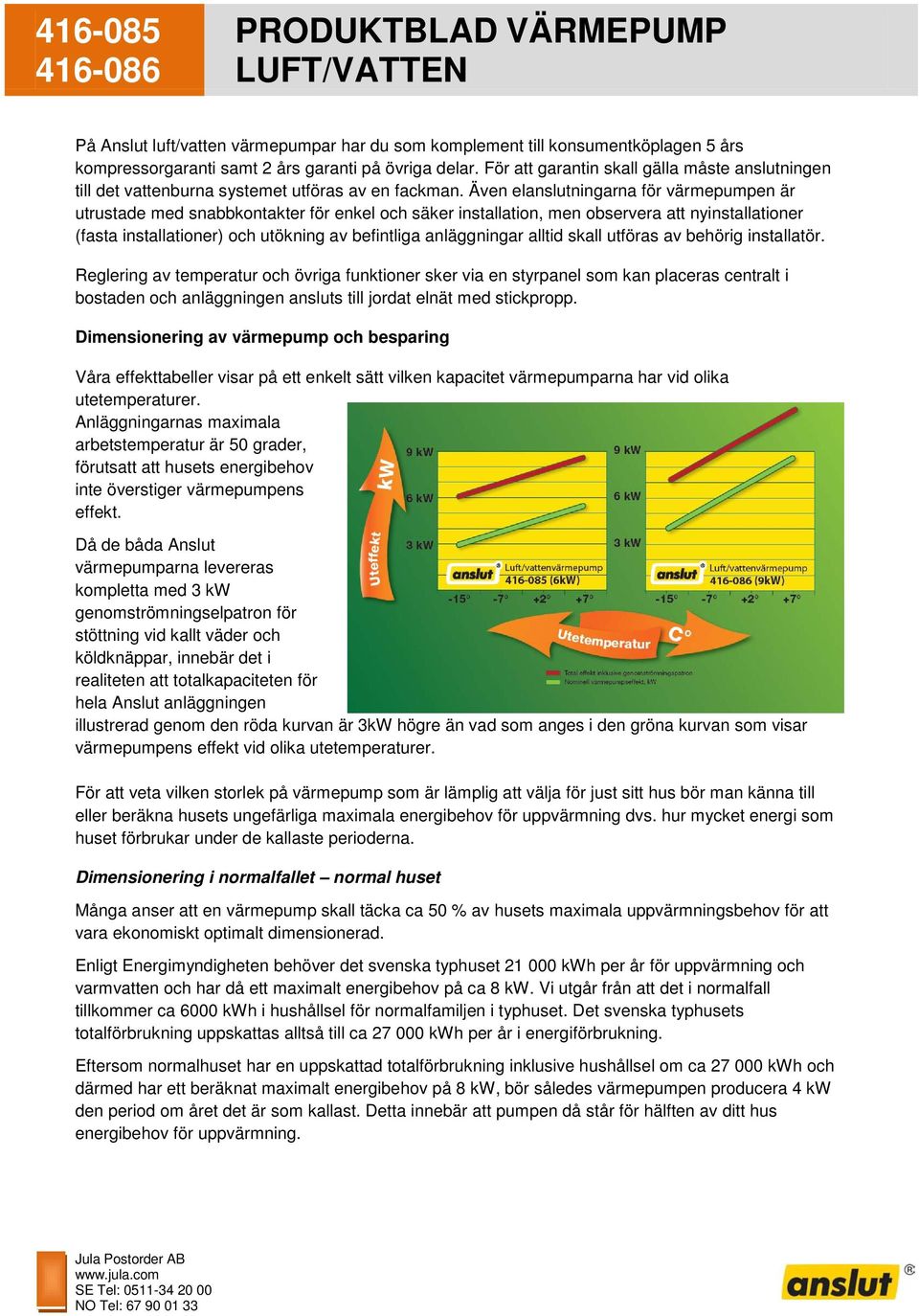 Även elanslutningarna för värmepumpen är utrustade med snabbkontakter för enkel och säker installation, men observera att nyinstallationer (fasta installationer) och utökning av befintliga