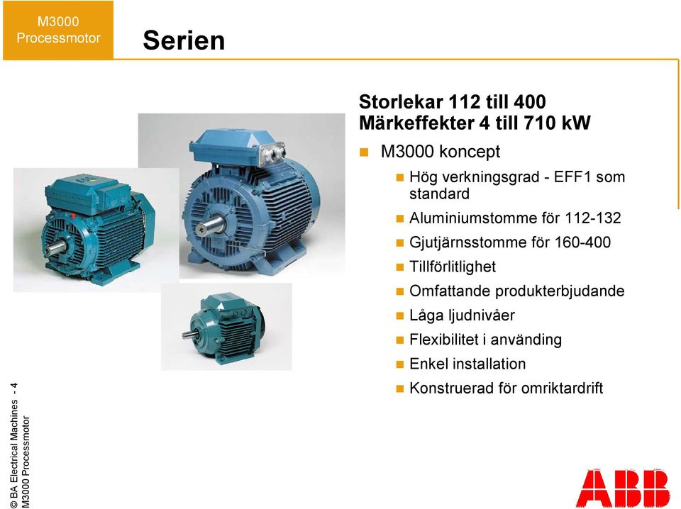 112-132 Gjutjärnsstomme för 160-400 Tillförlitlighet Omfattande produkterbjudande