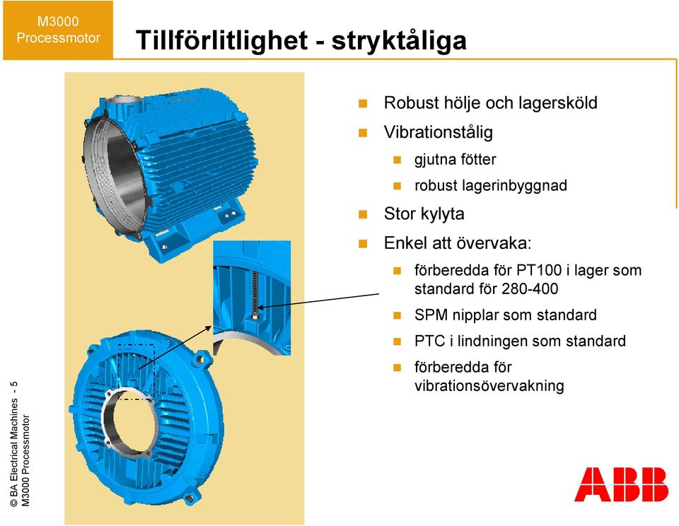 att övervaka: förberedda för PT100 i lager som standard för 280-400 SPM nipplar