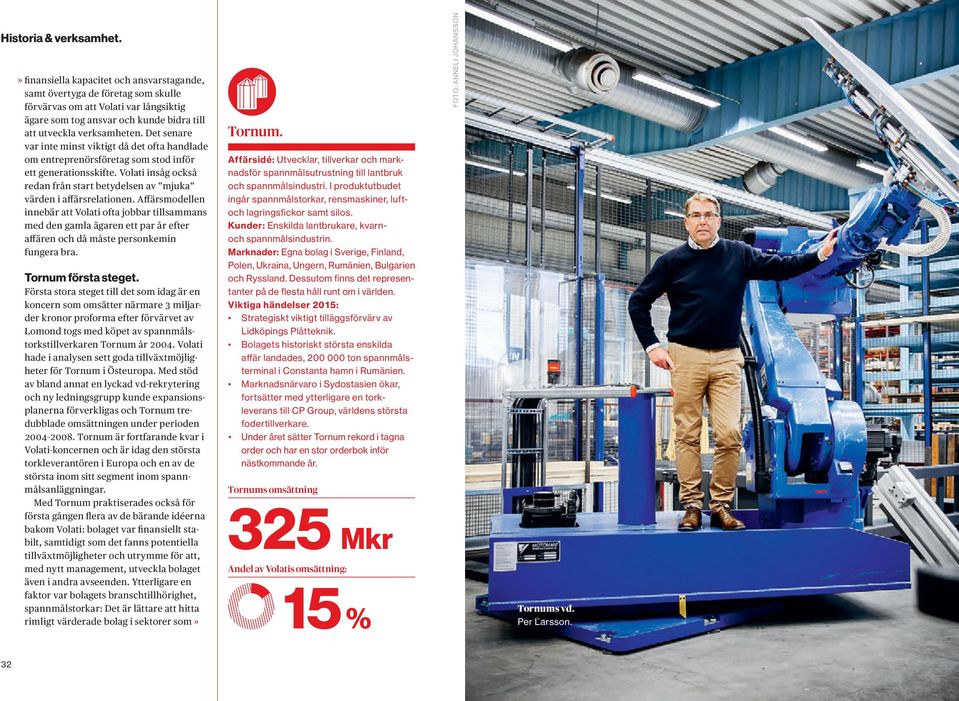 Det senare var inte minst viktigt då det ofta handlade om entreprenörsföretag som stod inför ett generationsskifte. Volati insåg också redan från start betydelsen av mjuka värden i affärsrelationen.
