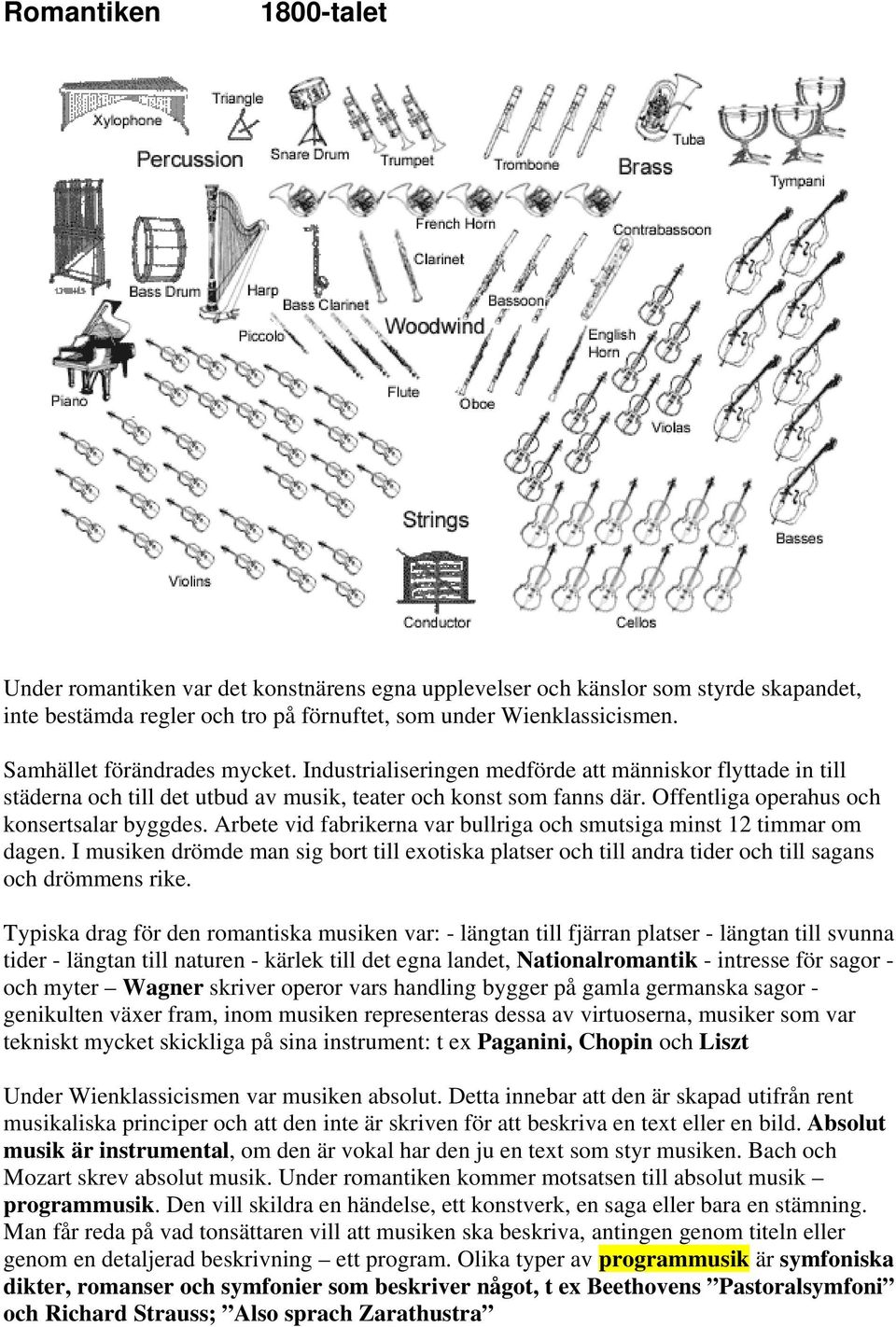 Offentliga operahus och konsertsalar byggdes. Arbete vid fabrikerna var bullriga och smutsiga minst 12 timmar om dagen.