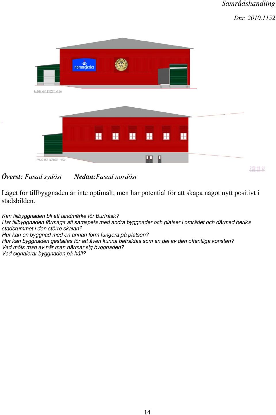 Har tillbyggnaden förmåga att samspela med andra byggnader och platser i området och därmed berika stadsrummet i den större skalan?