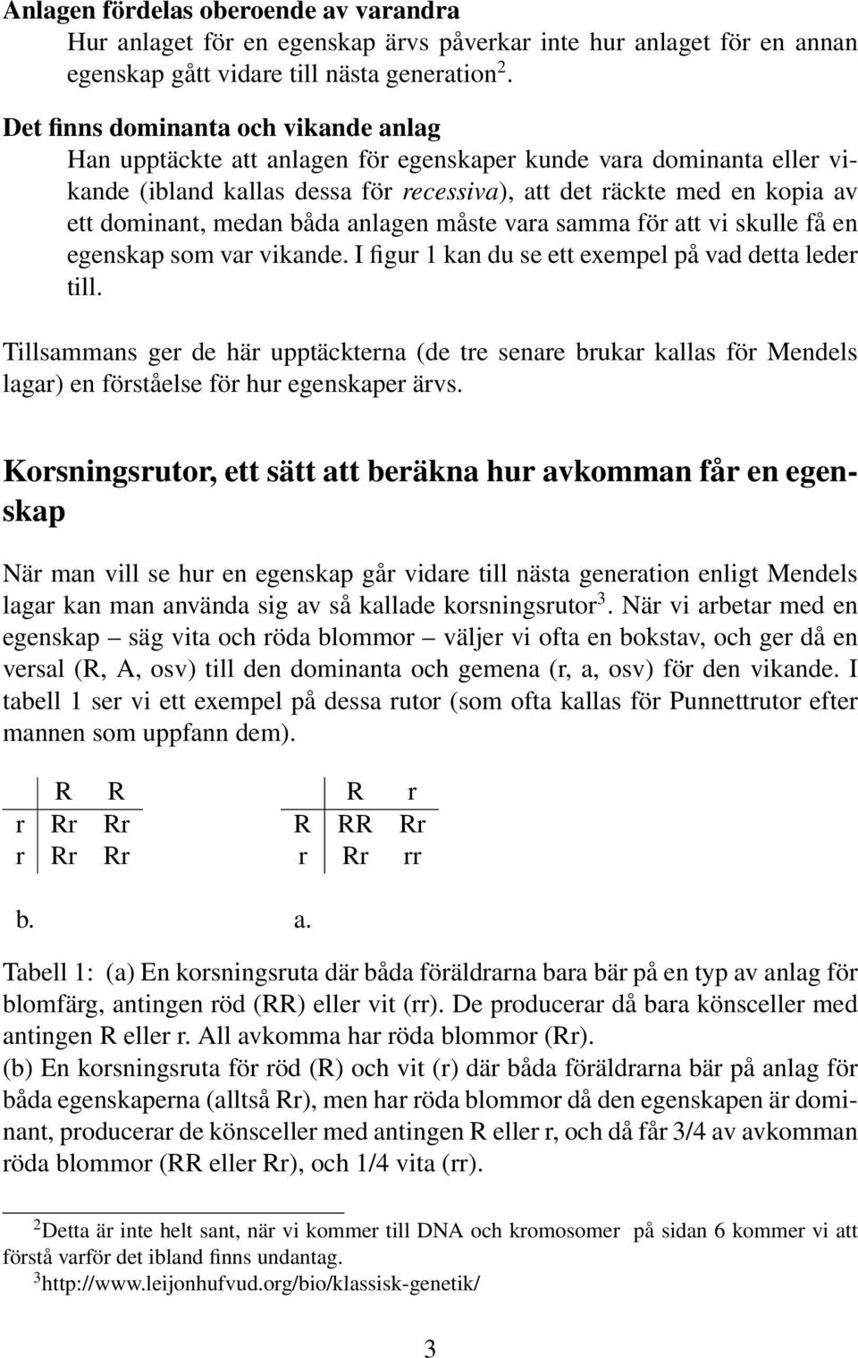 medan båda anlagen måste vara samma för att vi skulle få en egenskap som var vikande. I figur 1 kan du se ett exempel på vad detta leder till.