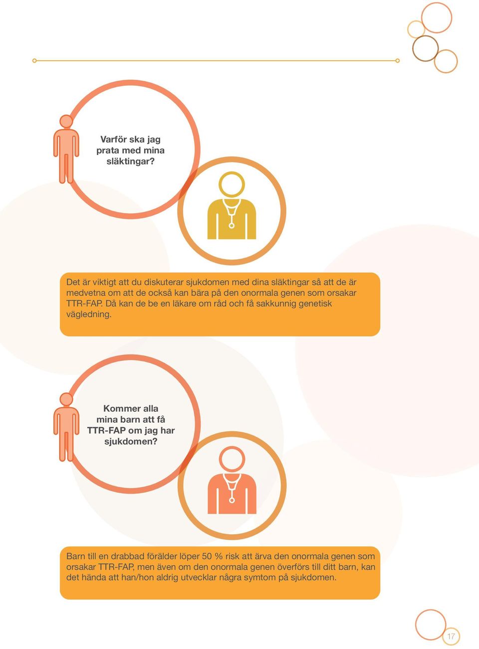 orsakar TTR-FAP. Då kan de be en läkare om råd och få sakkunnig genetisk vägledning.