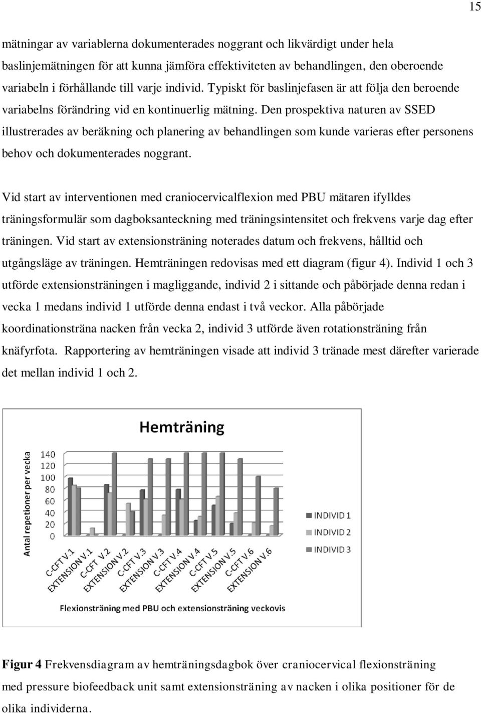 Den prospektiva naturen av SSED illustrerades av beräkning och planering av behandlingen som kunde varieras efter personens behov och dokumenterades noggrant.