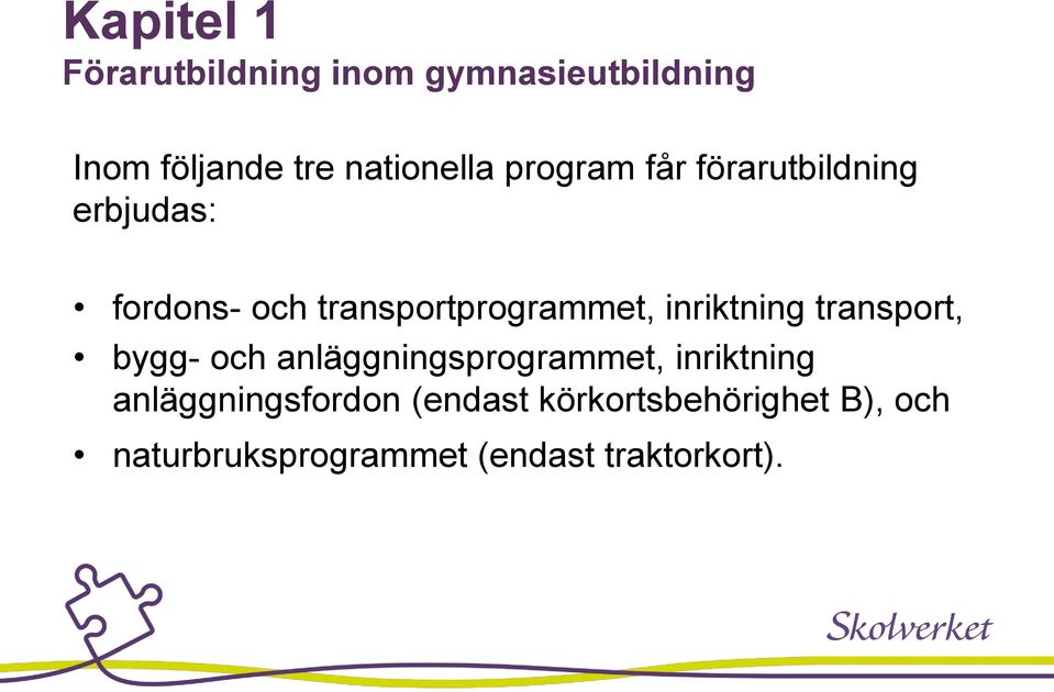 transportprogrammet, inriktning transport, bygg- och anläggningsprogrammet,