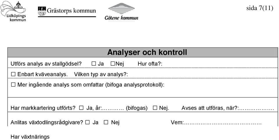 Ja (bifogas) Nej Avlopp och Spillvatten Avlopp från spolplattor leds till: Avlopp från ev.
