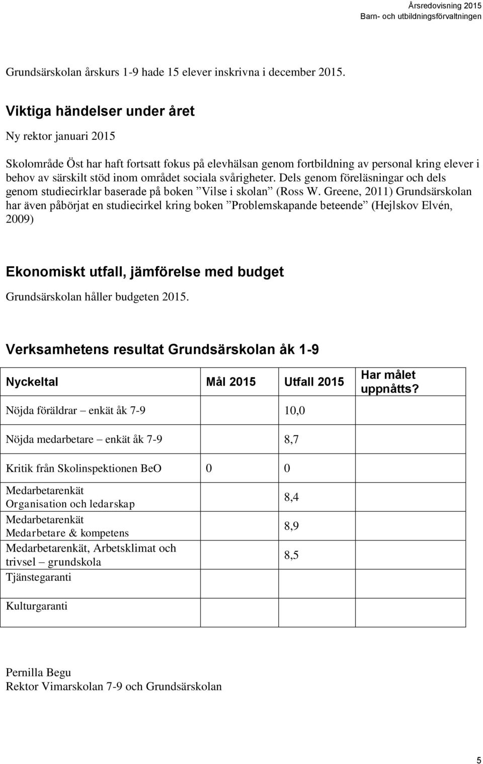 svårigheter. Dels genom föreläsningar och dels genom studiecirklar baserade på boken Vilse i skolan (Ross W.