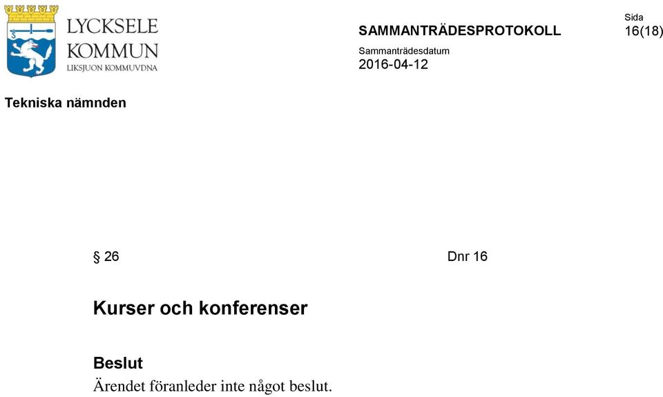 konferenser Ärendet