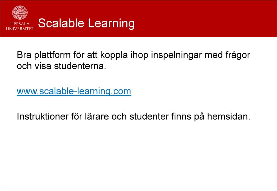 studenterna. www.scalable-learning.