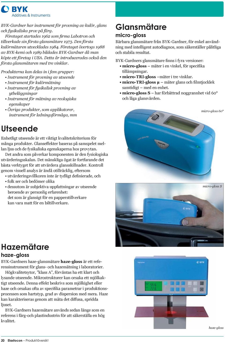 Detta år introducerades också den första glansmätaren med tre vinklar.