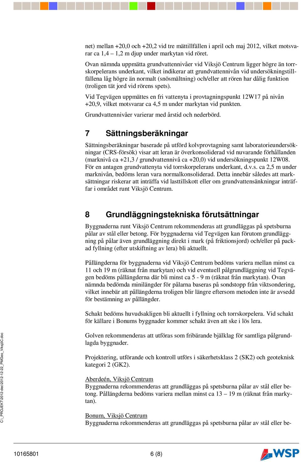 (snösmältning) och/eller att rören har dålig funktion (troligen tät jord vid rörens spets).