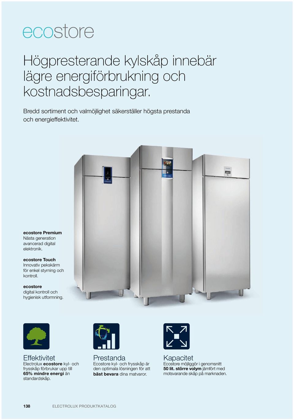 ecostore Touch Innovativ pekskärm ecostore för enkel styrning och kontroll. digital kontroll och hygienisk utformning. ecostore digital kontroll och hygienisk utformning.