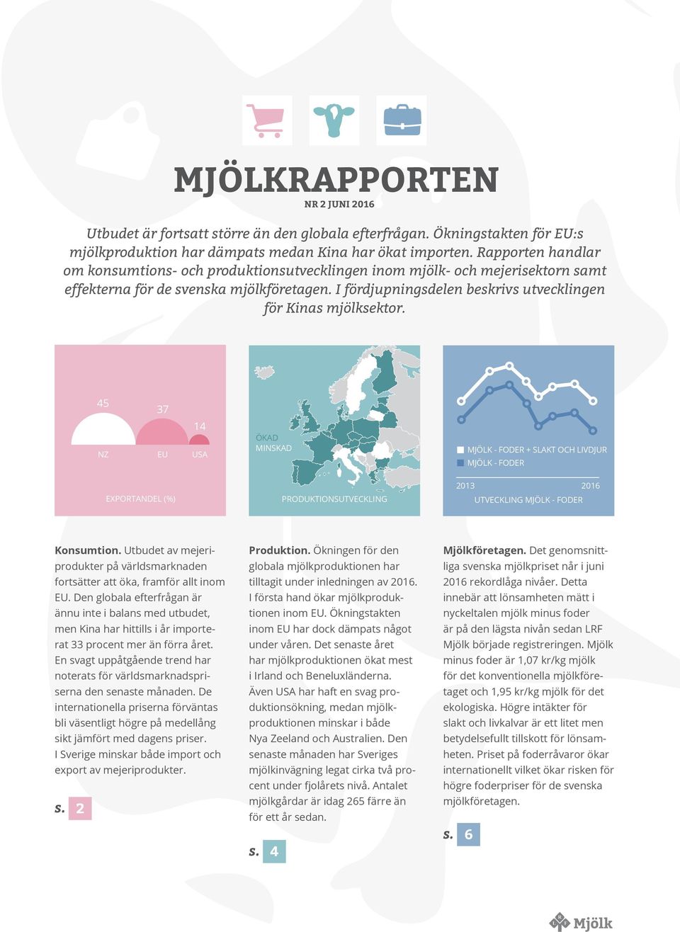 I fördjupningsdelen beskrivs utvecklingen för Kinas mjölksektor.