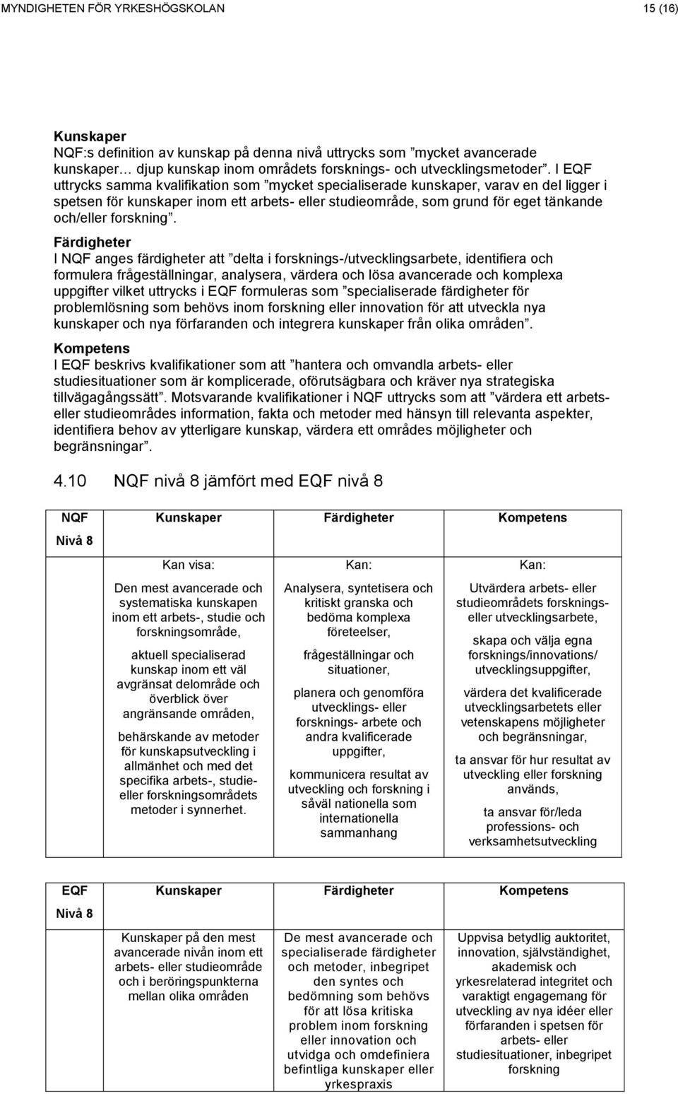 I anges färdigheter att delta i forsknings-/utvecklingsarbete, identifiera och formulera frågeställningar, analysera, värdera och lösa avancerade och komplexa uppgifter vilket uttrycks i formuleras