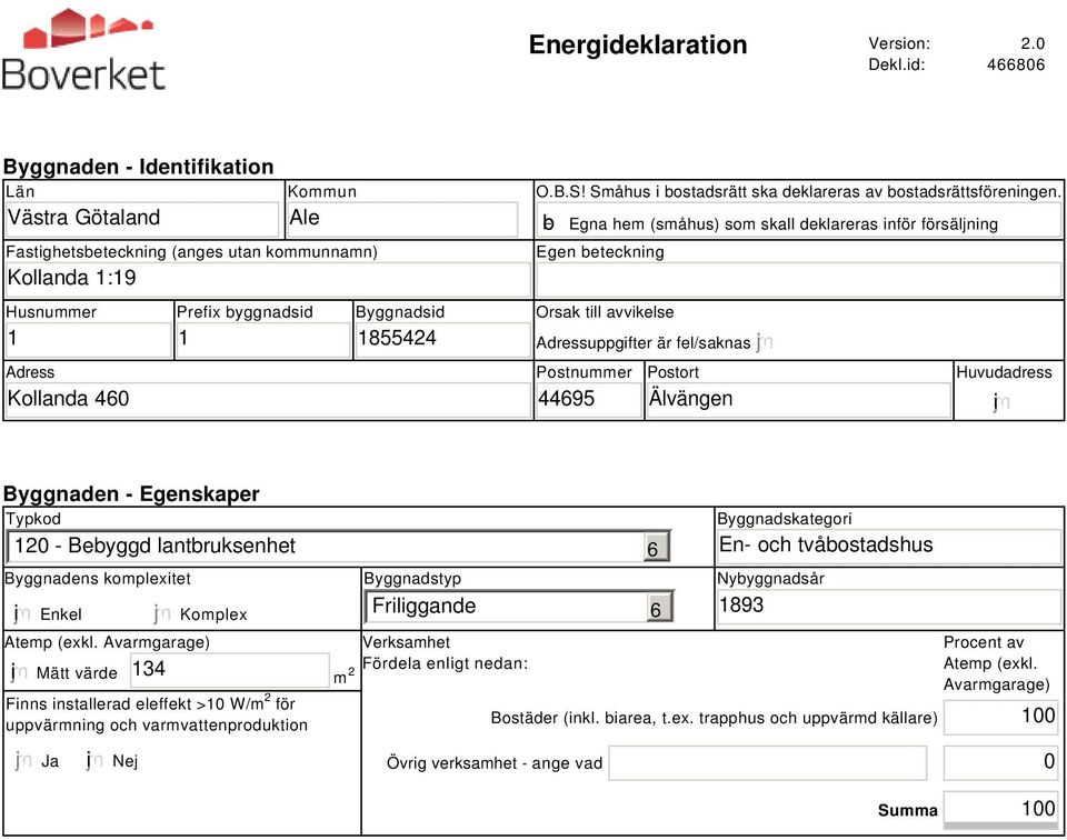 B.S! Småhus i bostadsrätt ska deklareras av bostadsrättsföreningen.