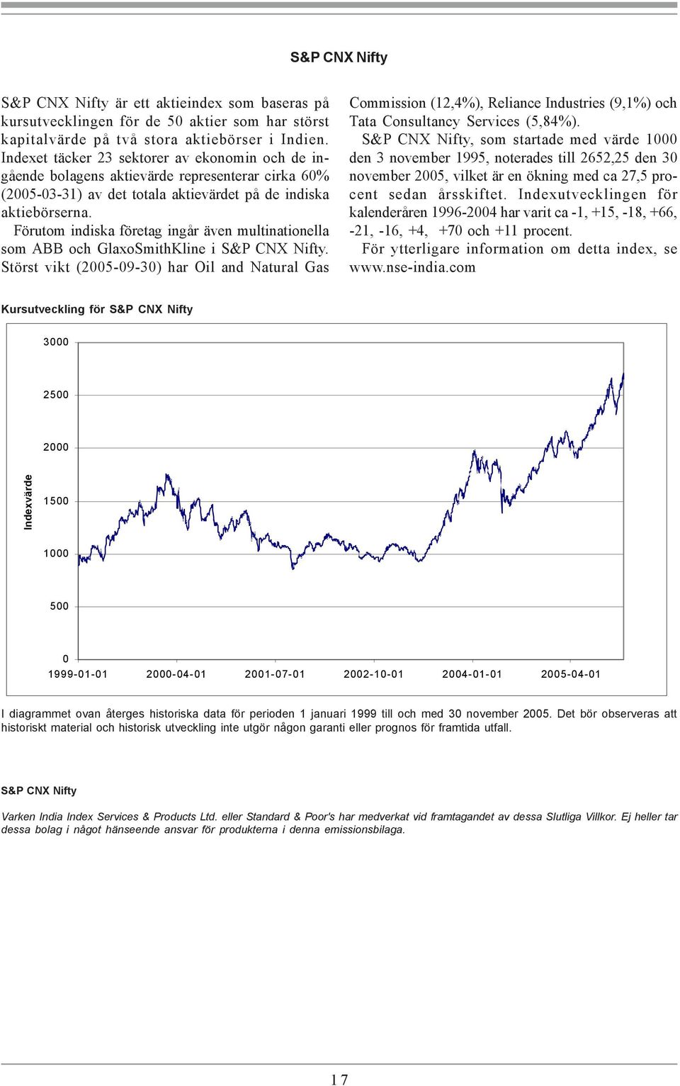 Förutom indiska företag ingår även multinationella som ABB och GlaxoSmithKline i S&P CNX Nifty.