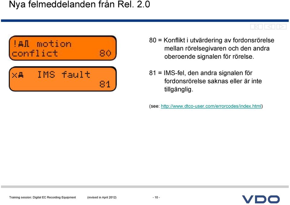 oberoende signalen för rörelse.