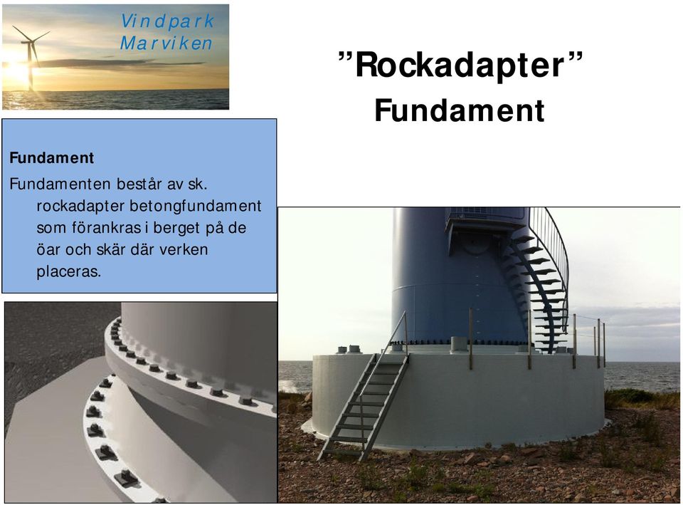 rockadapter betongfundament som förankras