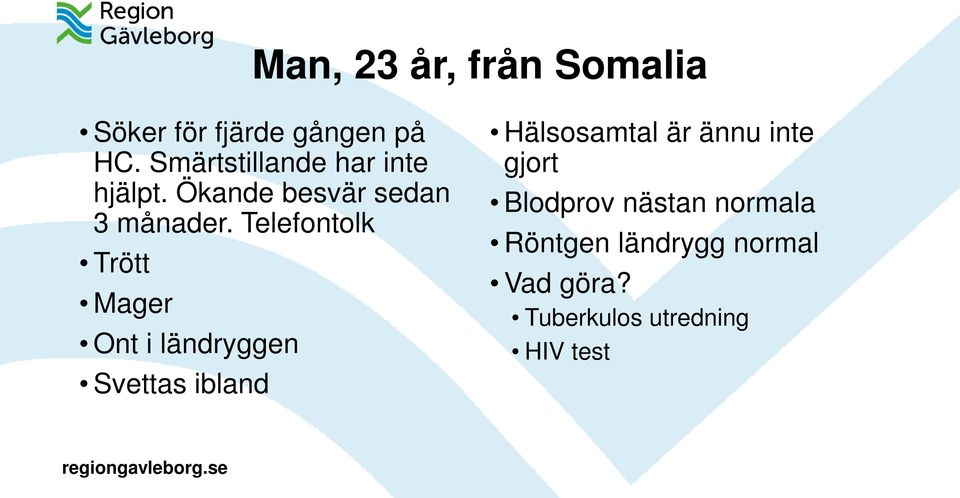 Telefontolk Trött Mager Ont i ländryggen Svettas ibland Hälsosamtal är