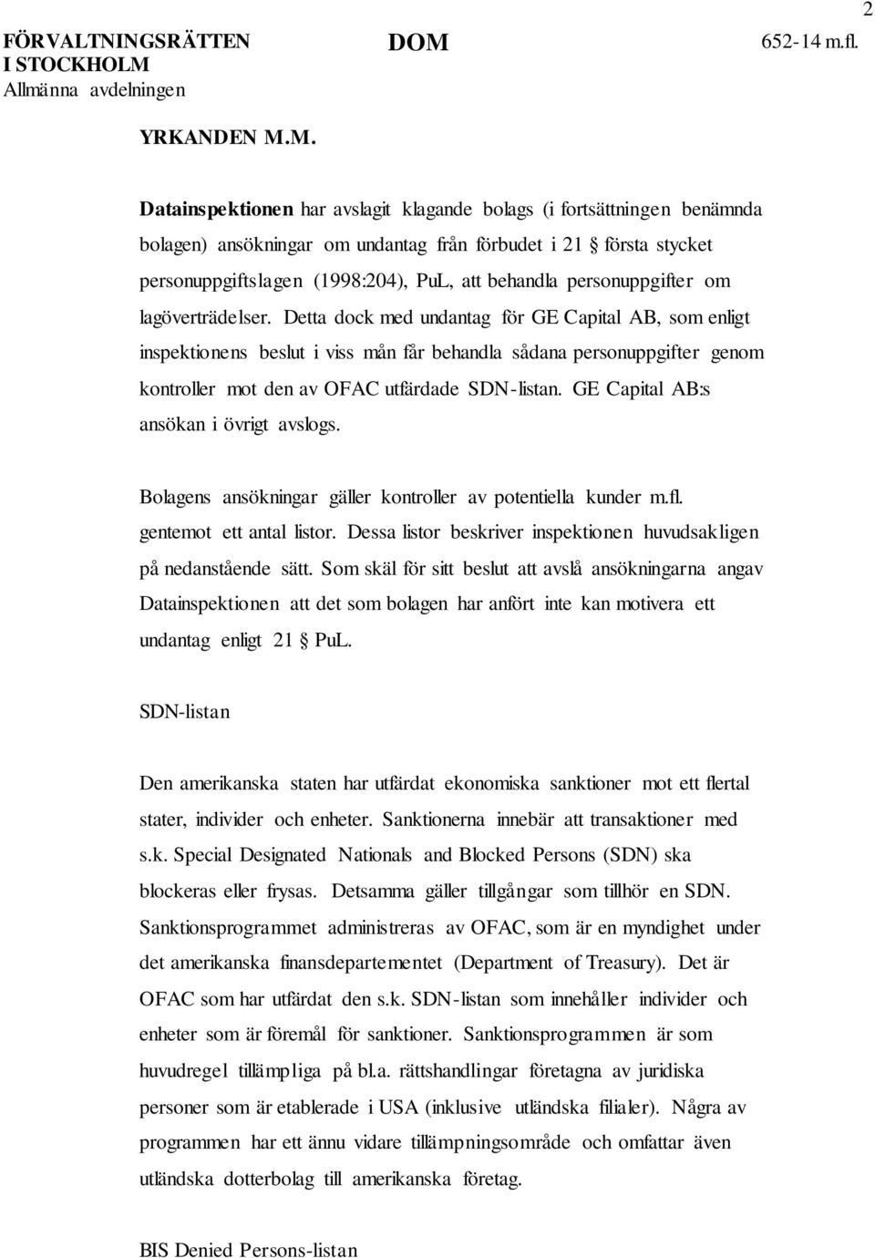 personuppgifter om lagöverträdelser.