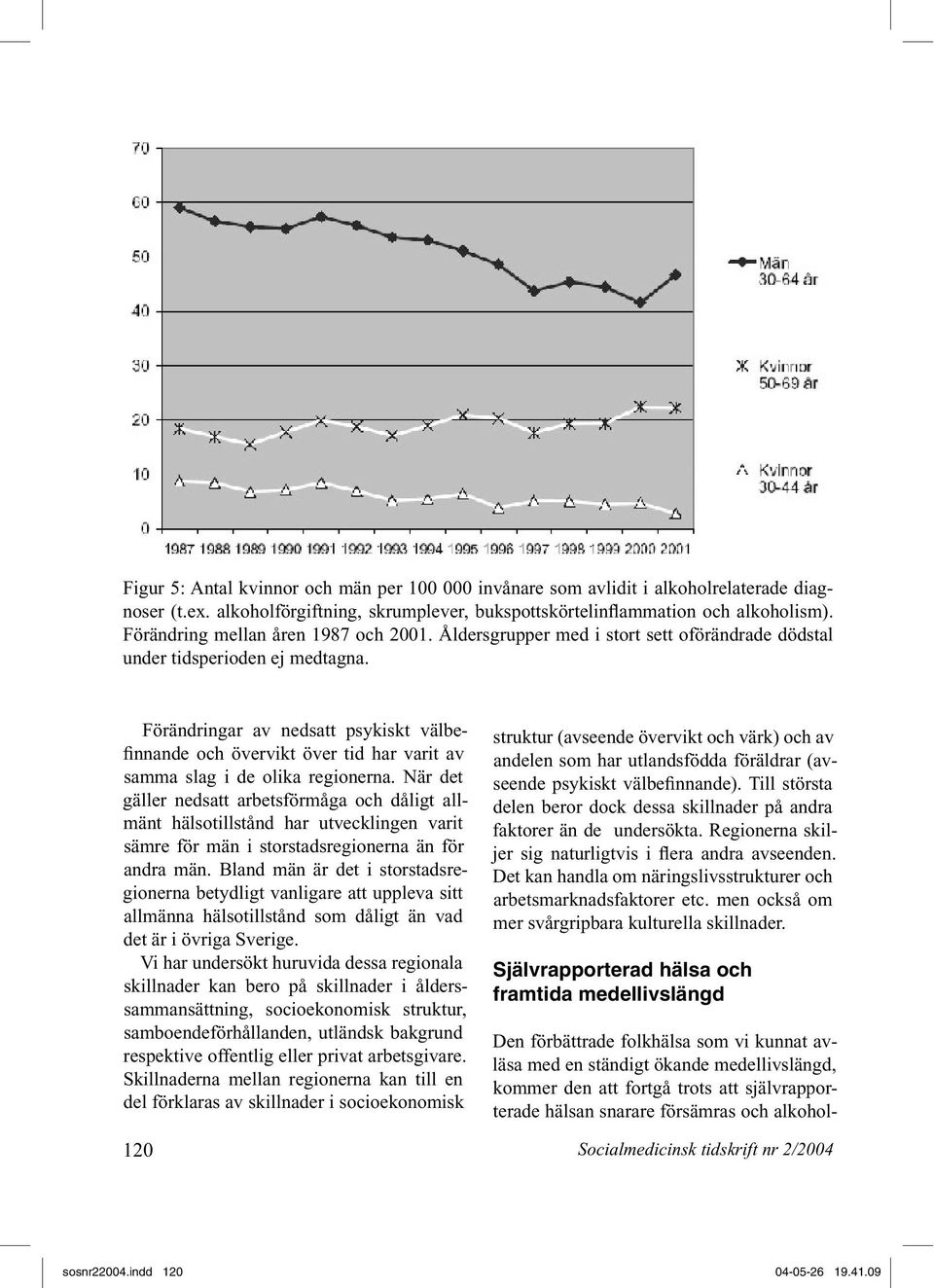 Förändringar av nedsatt psykiskt välbefinnande och övervikt över tid har varit av samma slag i de olika regionerna.