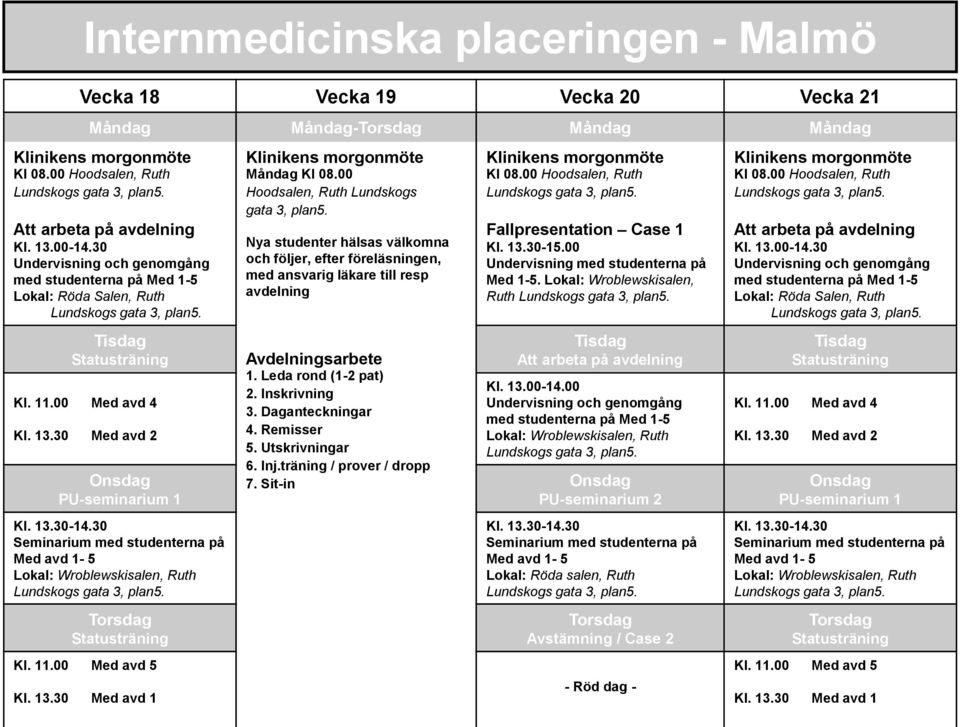 Lokal: Wroblewskisalen, Ruth Att arbeta på Kl. 13.00-14.