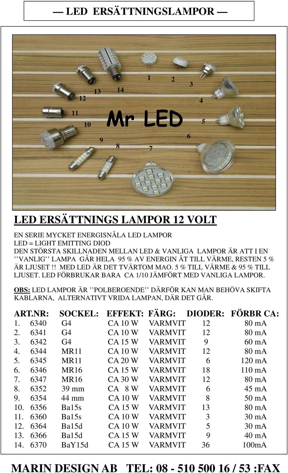 OBS: LED LAMPOR ÄR POLBEROENDE DÄRFÖR KAN MAN BEHÖVA SKIFTA KABLARNA, ALTERNATIVT VRIDA LAMPAN, DÄR DET GÅR.. 0 G CA W VARMVIT 2 80 ma 2. G CA W VARMVIT 2 80 ma. 2 G CA W VARMVIT 0 ma.