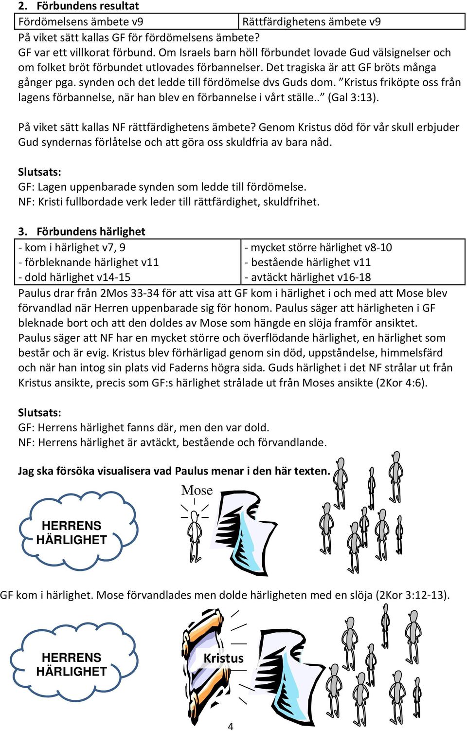 synden och det ledde till fördömelse dvs Guds dom. friköpte oss från lagens förbannelse, när han blev en förbannelse i vårt ställe.. (Gal 3:13). På viket sätt kallas NF rättfärdighetens ämbete?
