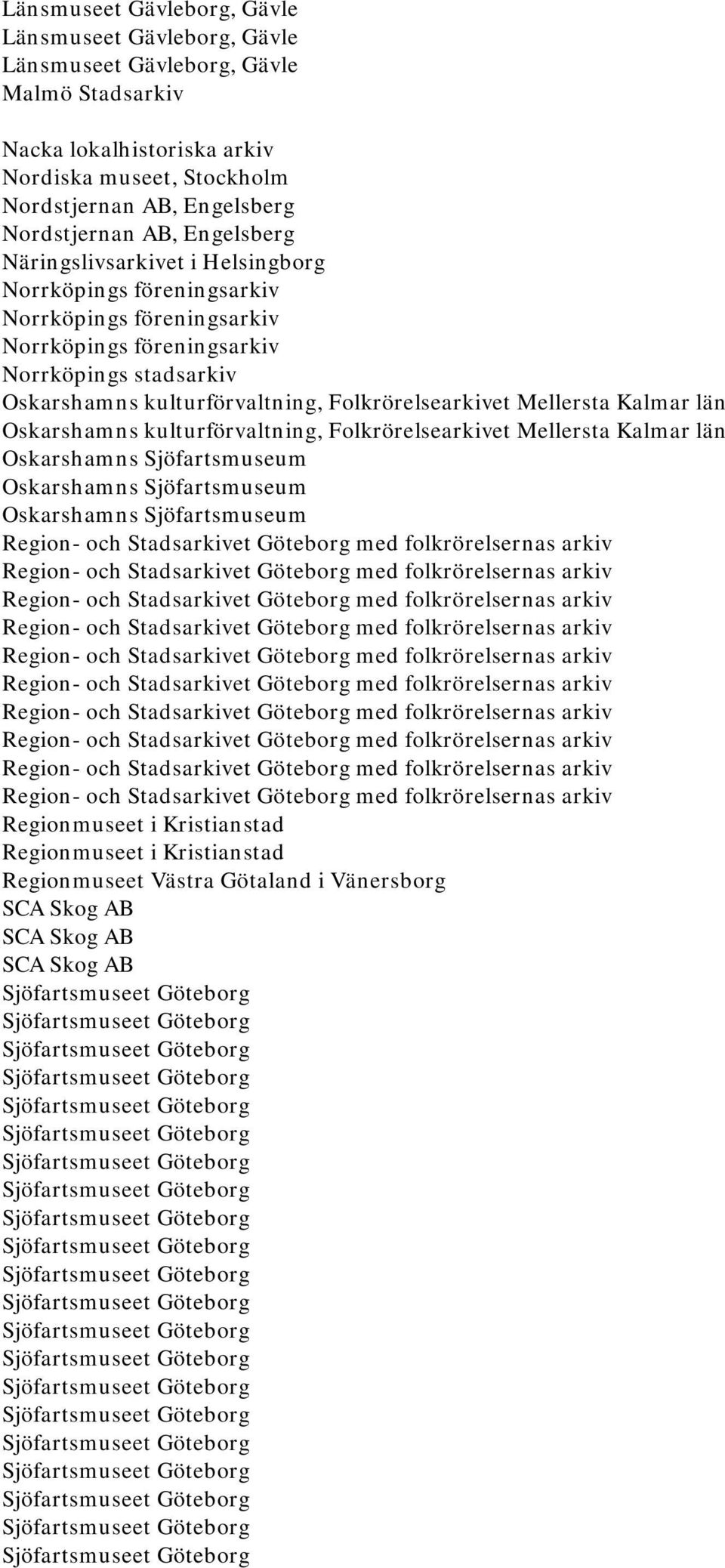 Oskarshamns kulturförvaltning, Folkrörelsearkivet Mellersta Kalmar län Oskarshamns kulturförvaltning, Folkrörelsearkivet Mellersta Kalmar län Oskarshamns Sjöfartsmuseum