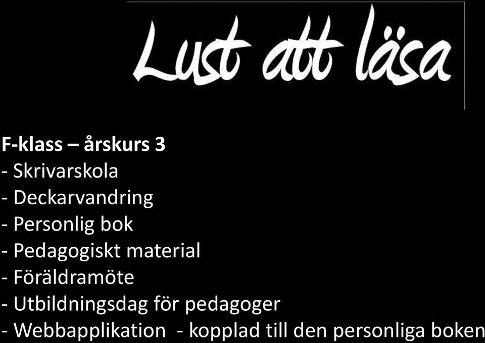 material - Föräldramöte - Utbildningsdag för