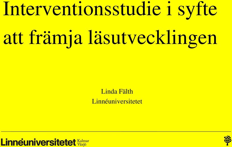 läsutvecklingen Linda