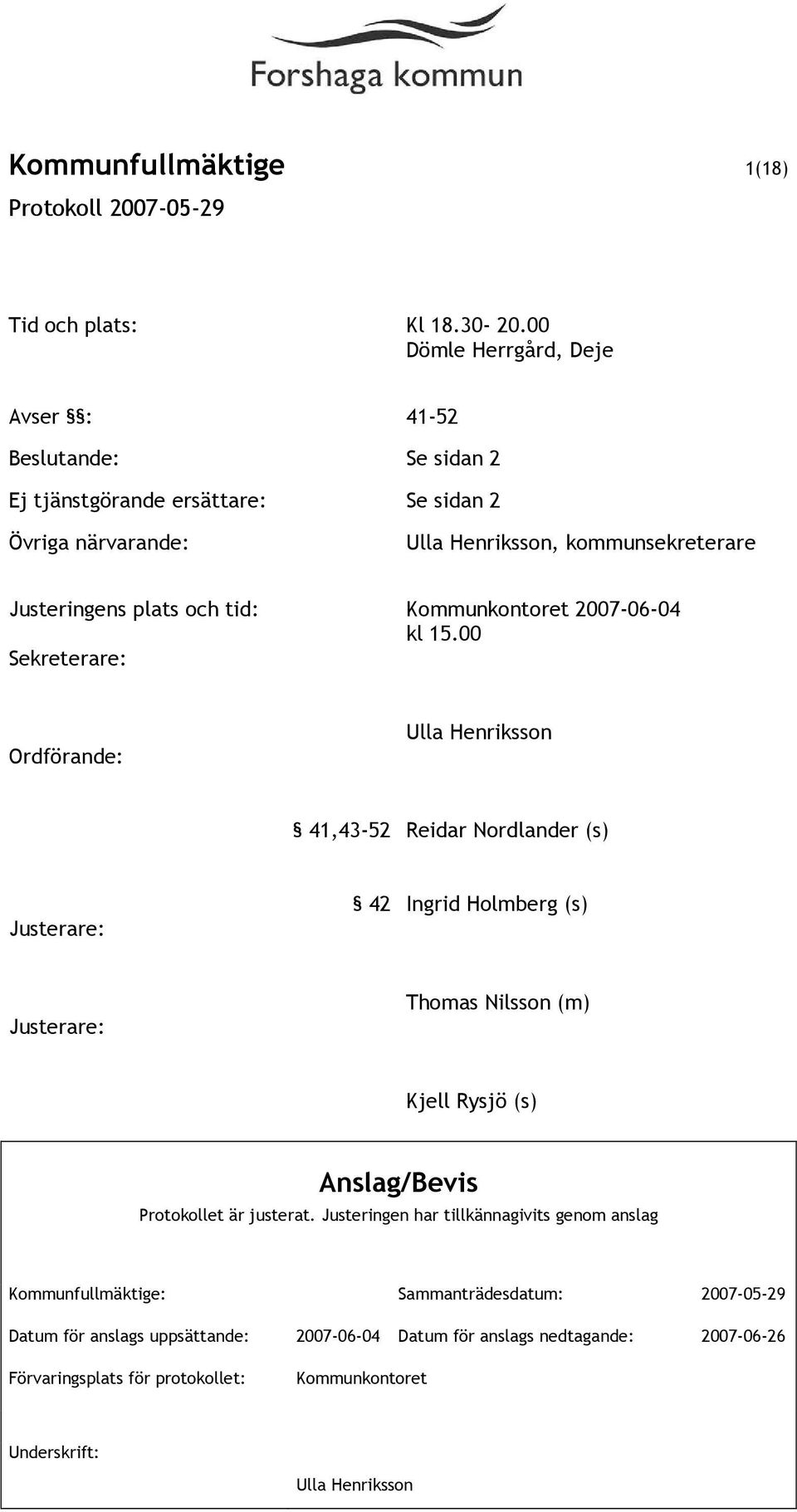 Kommunkontoret 2007-06-04 kl 15.