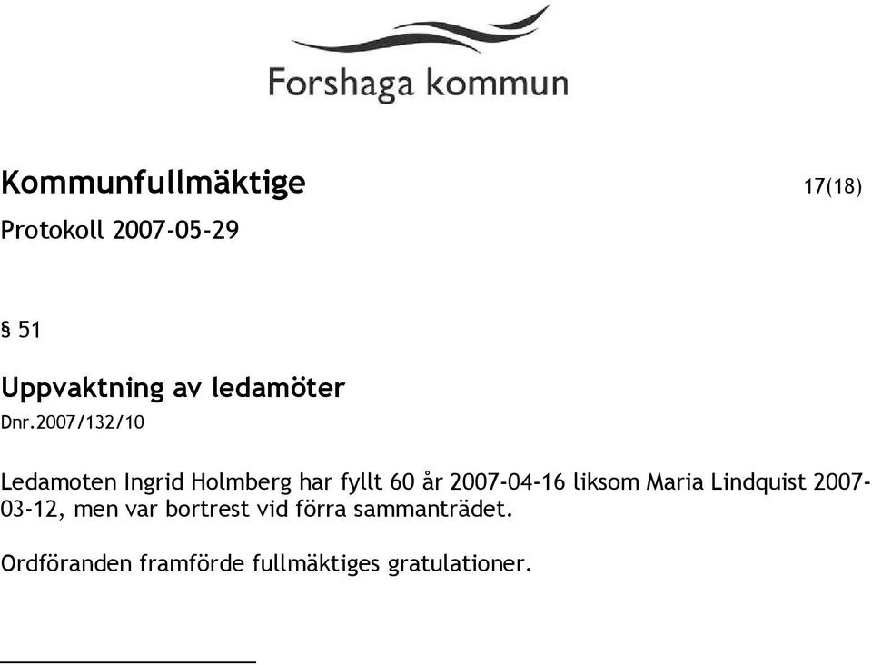 2007-04-16 liksom Maria Lindquist 2007-03-12, men var