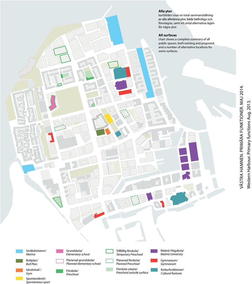 MAJ 2014. Western Harbour. Primary functions Aug. 2013.