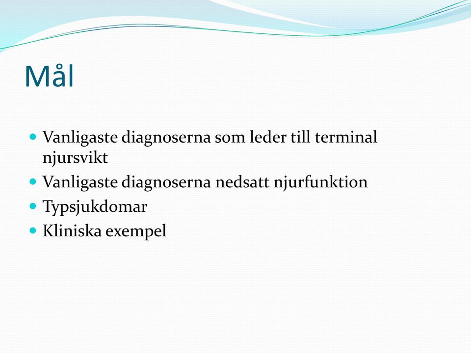 Vanligaste diagnoserna nedsatt