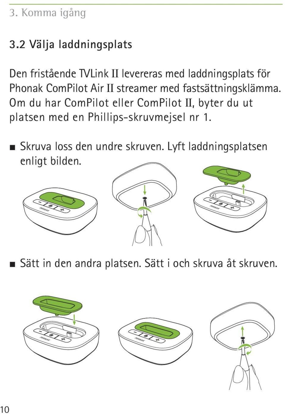ComPilot Air II streamer med fastsättningsklämma.