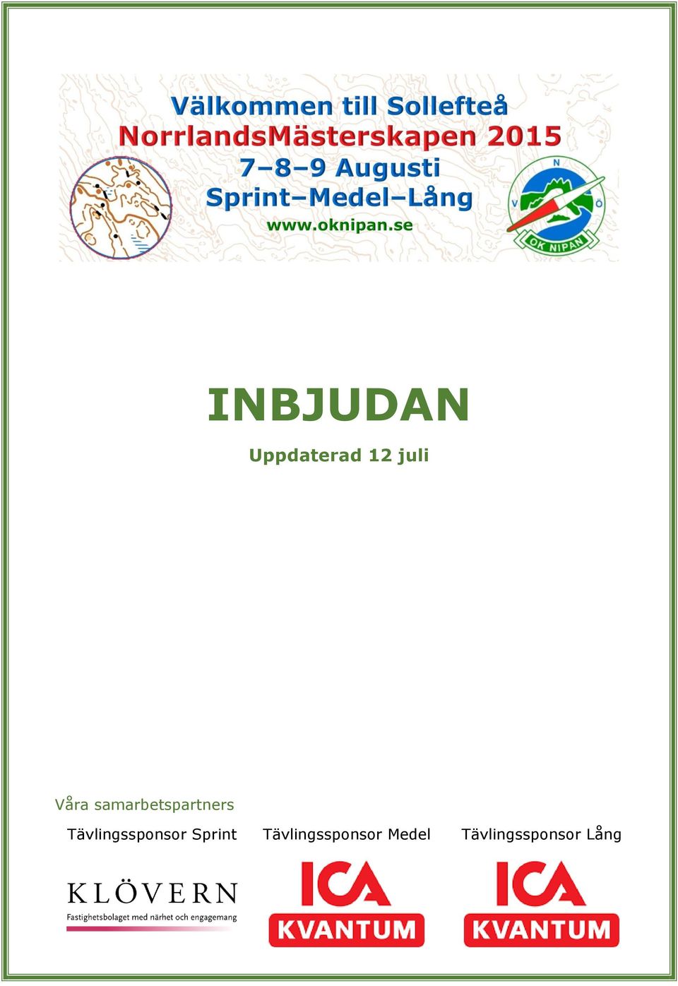 Tävlingssponsor Sprint